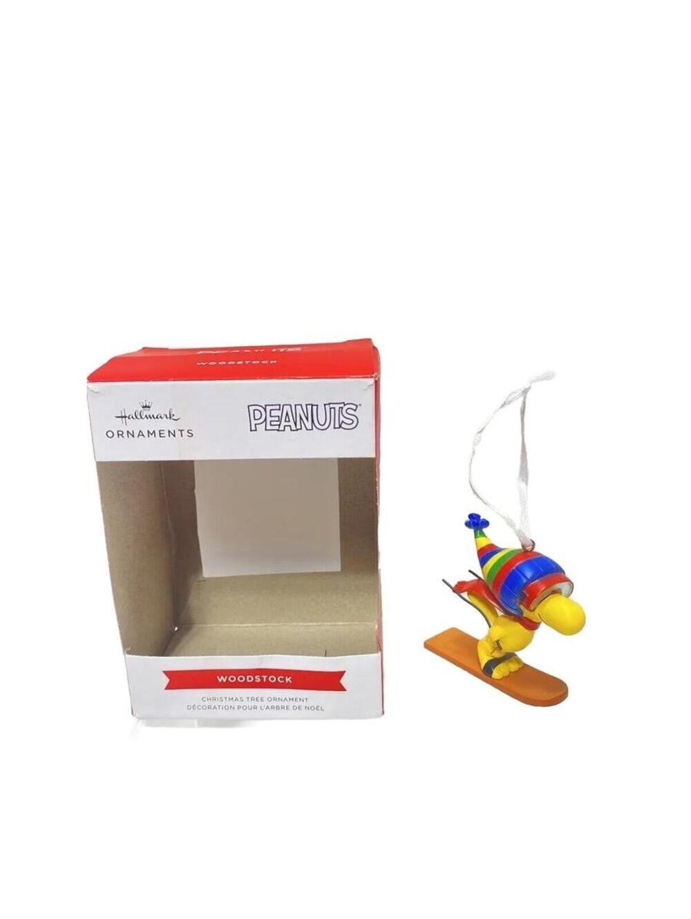 Peanuts Hallmark Woodstock Skiing Christmas Tree Ornament Read Description